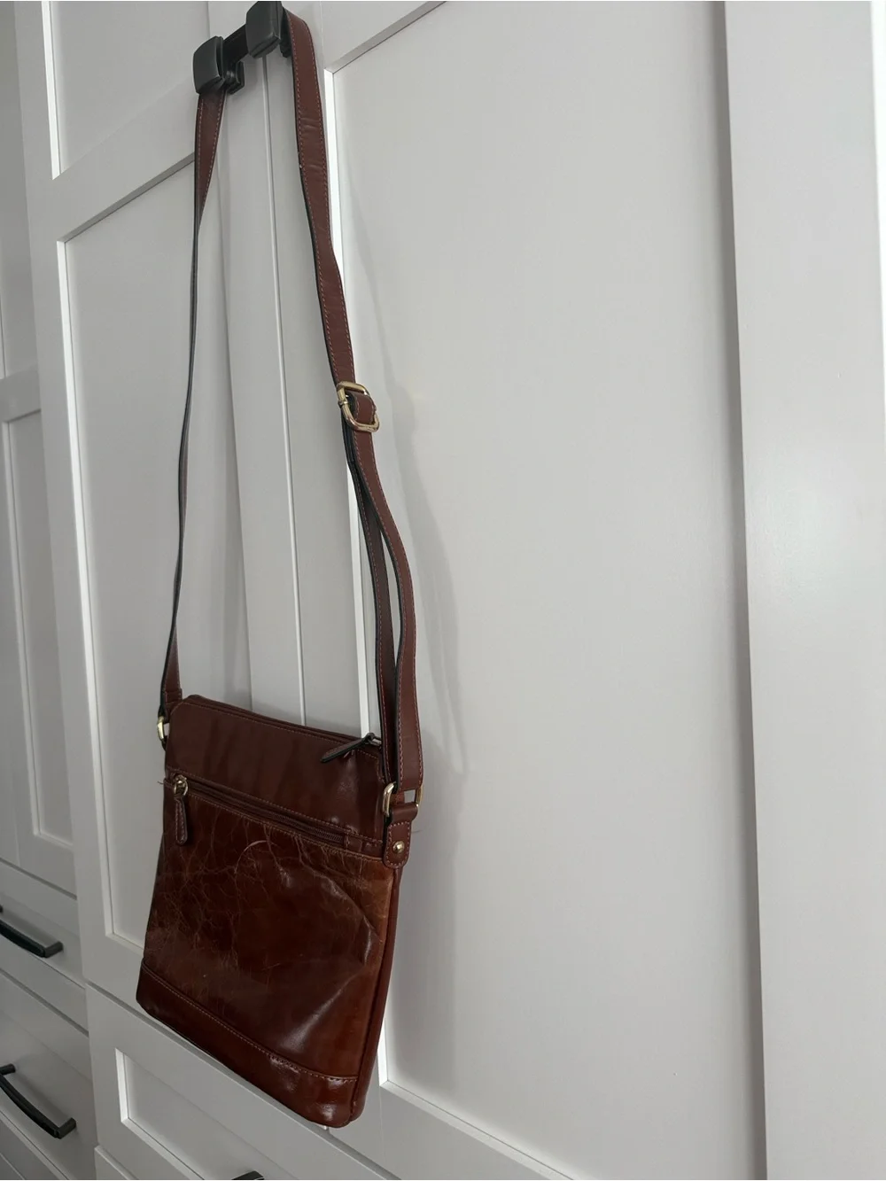 Brown Leather Crossbody Bag for Women